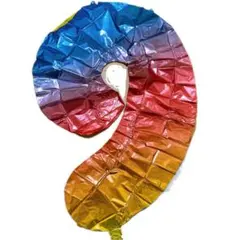 虹色数字バルーン　誕生日　風船　100cm 飾り付け の数字 (9)