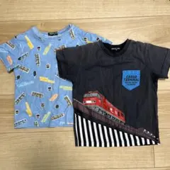 電車柄Tシャツ2枚セット 110cm ハングリーハート
