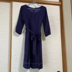 新品未使用品UNTITLED アンタイトル　ワンピース　ドレス　膝丈　パープル