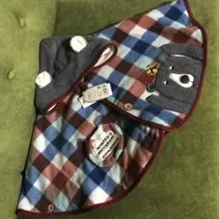 ☆新品タグ付き☆クマデザイン　キッズ フリースポンチョ 100cm