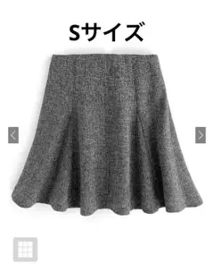 インパン裏地付きツイードフレアミニスカート [dk1061]