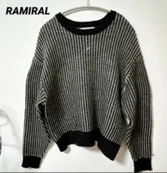 RAMIRAL リブ編みオーバーサイズセーターサイズ38【M】