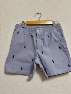 ポロラルフローレン　半ズボン 青と白ストライプ