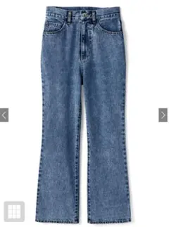 グレイル　ハイウエストセミフレアデニムパンツ［cu289］　ブルー　タグ付き