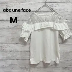 【アーベーセーアンフェイス】カットソー（M）レース　シアー　可愛い　上品♡のサムネイル