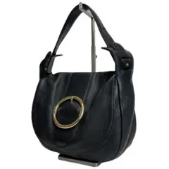 美品 Orobianco 2709 ショルダーバッグ シボ革 本革 サークル金具