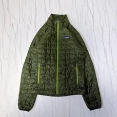 美品　パタゴニア　パフジャケット　カーキ　グリーン　サイズＸＬ patagonia - パタゴニア patagonia マイクロパフジャケット 83905F8