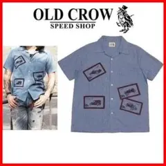 OLD CROW プリント半袖シャンブレーシャツ インディゴL GLADHANDのサムネイル