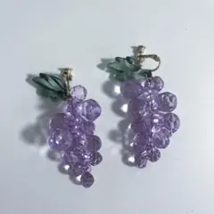 韓国　イヤリング　ブドウ