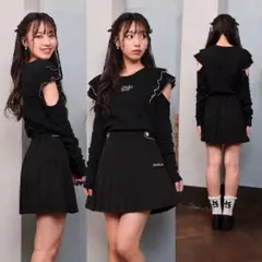 Tシャツ PINKHUNT ピンクハント 肩開き フリルショルダー
