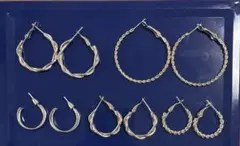 シルバーフープピアス 5点セット【即購入OK】【新品未使用】【匿名配送】