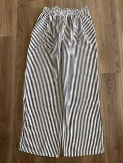 ストライプ柄 ワイドパンツ イージーパンツXL