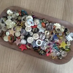 C@100g　アンティークカラー プラスチックレトロビーズ アソートセット 大人