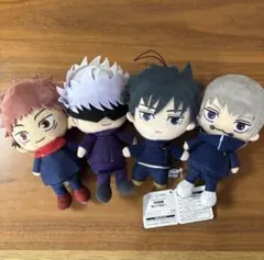 呪術廻戦　ぬいぐるみ4体セット　虎杖悠仁　伏黒恵　五条悟　狗巻棘