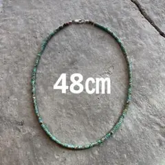 アメリカ産AAA天然 ターコイズ ヒシ ネックレス 50cm7mmサントドミンゴ
