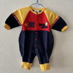 ロンパース カバーオール 70 マルチカラー 日本製 ミキハウス風