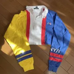 Forever 21 カラーブロック ハーフジップ ポロシャツ