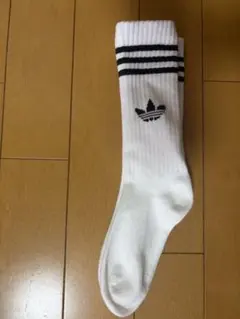 アディダス ホワイト ストライプソックスキッズサイズ19~21cm1足のみ