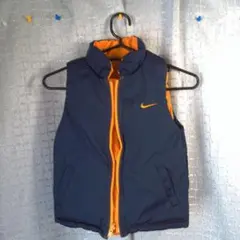 Nike ネイビーオレンジ ベスト 100cm~ リバーシブル