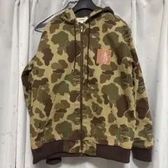 TOMMY HILFIGER 迷彩柄 ジップパーカー ダブルジップ 短丈