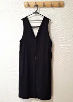 【未使用】ブラック　ロングジャンパースカート　フリーサイズ