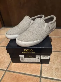ラルフローレン　スニーカー　スリッポン　グレー　24cm