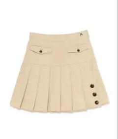 スカート andmary kika button mini skirt beige ANDMARY Kika button mini skirt beige M - メルカリ