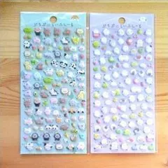 ぷちぷにらいふしーる ぷくぷくシール 動物 シマエナガ 2枚セット　まとめ売り