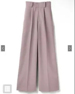 GRLセンタープレスワイドタックロングパンツ