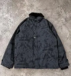 IMPALA 迷彩 総柄 ファー襟 中綿ジャケット Y2K テック ギミック L