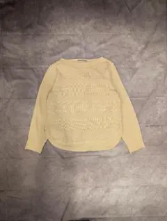 GIVORS ストライプ編み 長袖ニット ラメ