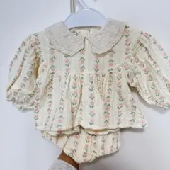 【新品匿名配送】Neneru 花柄セットアップ 6M 韓国 南大門 チューリップ