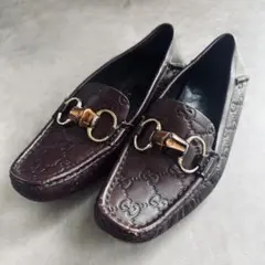 GUCCI GGシマ　バンブー　ホースビット　ドライビングシューズ　スリッポン