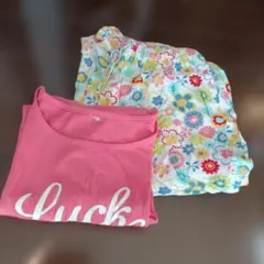 Luck + Serendipity Tシャツと花柄ショートパンツセット