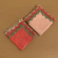 近沢レース　ハンカチ2枚　さくらんぼ