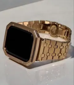 r1★アップルウォッチバンド　鏡面ステンレスベルト　Apple Watchカバー