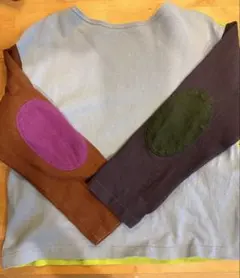 BEAMS BOYロングスリーブカットソー/パッチワークデザイン 長袖Tシャツ