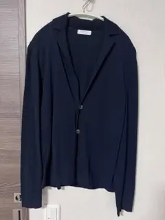 美品】 グランサッソ ネイビー コットン ニット ジャケット 46 - メルカリ