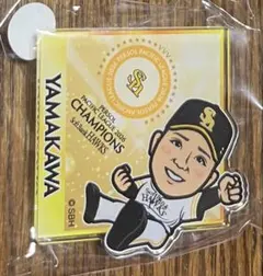 福岡ソフトバンクホークス 山川穂高選手 缶バッジ 若鷹ガチャ