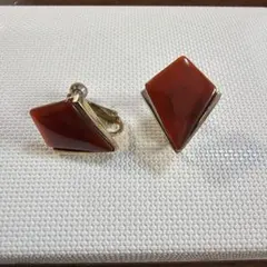 ダイヤモンド型クリップ式イヤリング