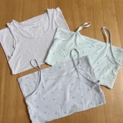 UNIQLO 130 女の子　エアリズム肌着3枚セット　キャミソールタンクトップ