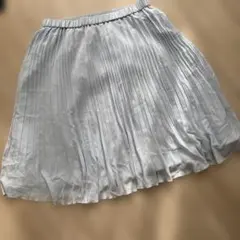 ライトブルー プリーツスカート LL