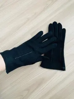 Chloé 黒レザー ロンググローブ Chloe レザー グローブ クロエ ロング手袋 21cm 黒 ブラック Chloé 黒