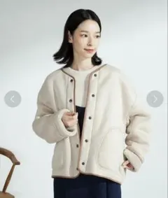 リバーシブルブルゾン 〈エコムートン×ボア〉