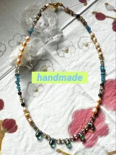 天然石とチェコビーズの手作りネックレス・チョーカー