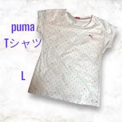 PUMA Tシャツ Lサイズ 水玉模様　ゴルフシャツ