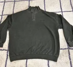 WEGO ダークグレー ハーフジップスウェット