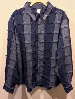 CASPER JOHN チェックフリンジ