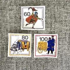 1185【消印有：海外切手(ドイツ)】 ￼ 1965年 かえるの王さま 4種完
