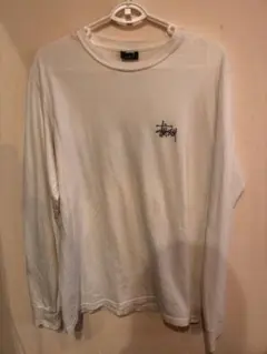 Stussy ホワイト ロングスリーブ Tシャツ S